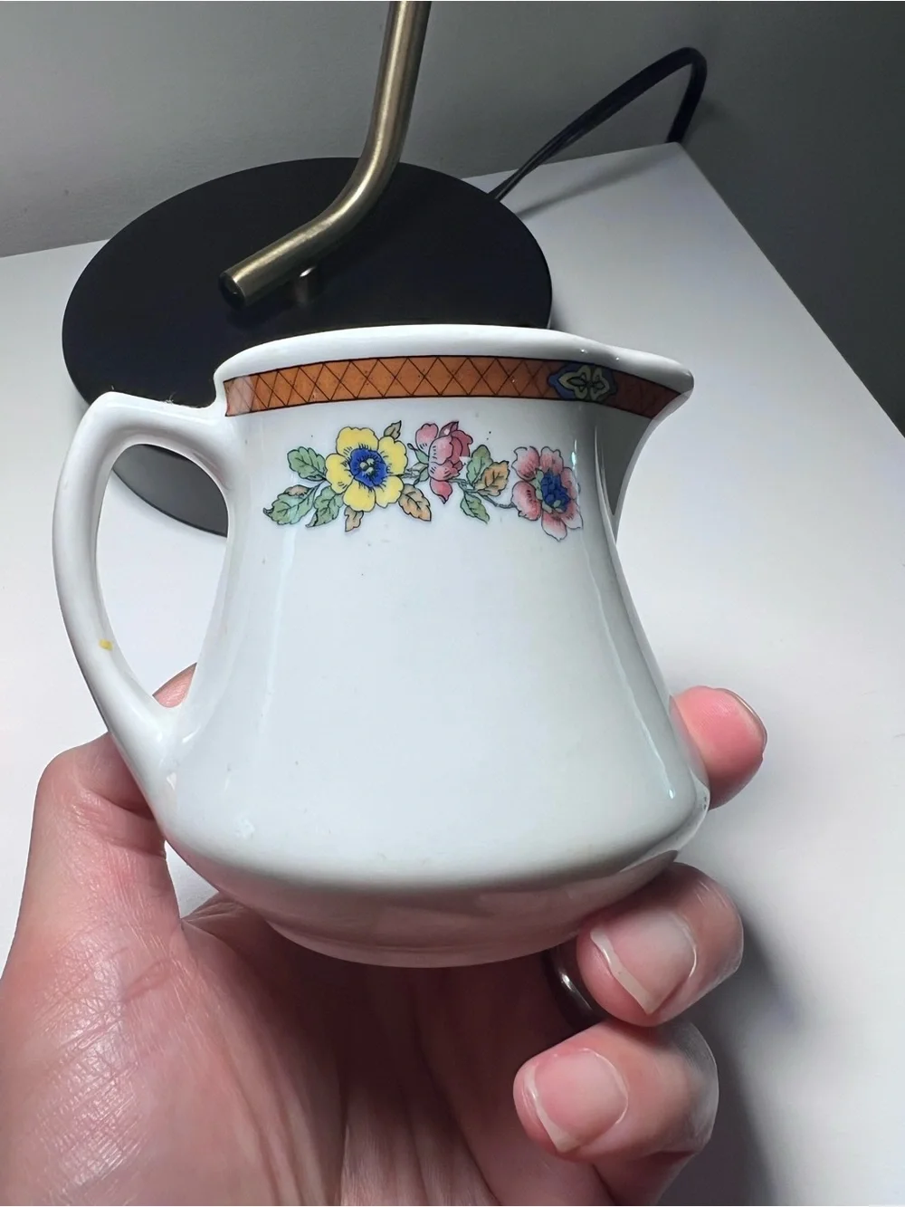 Vintage Mayer China Floral Restaurant Ware Creamer, MCM Diner Vitrified China